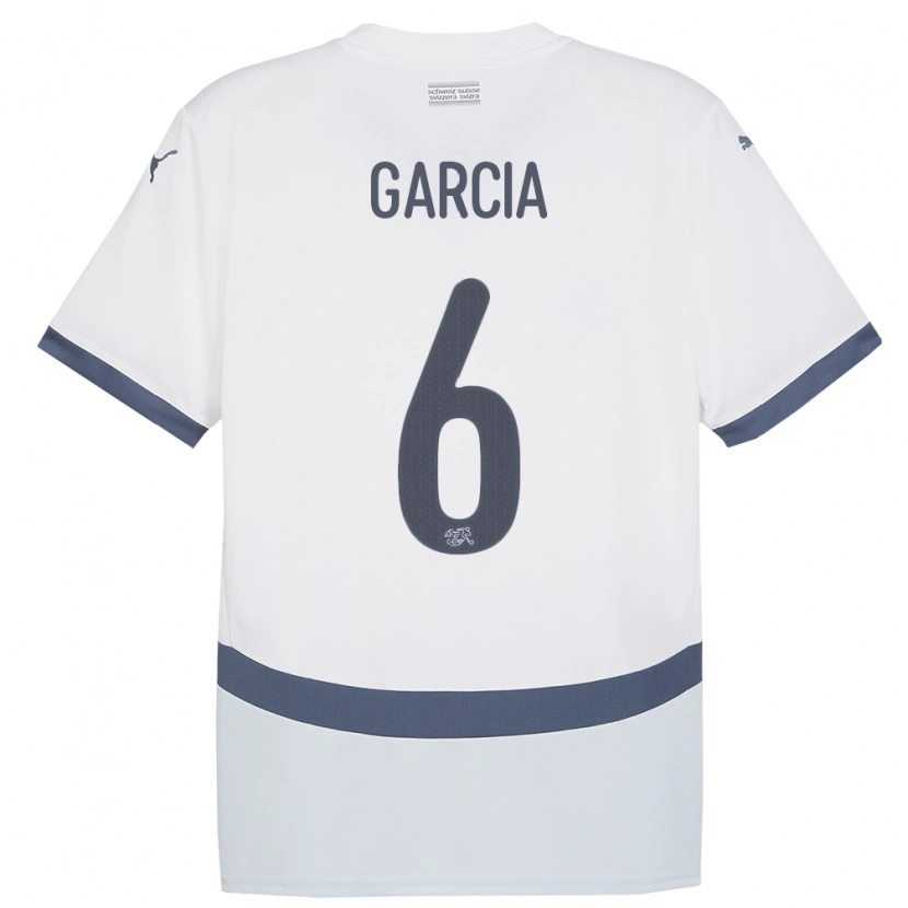 Danxen Hombre Camiseta Suiza Ulisses Garcia #6 Blanco 2ª Equipación 24-26 La Camisa México