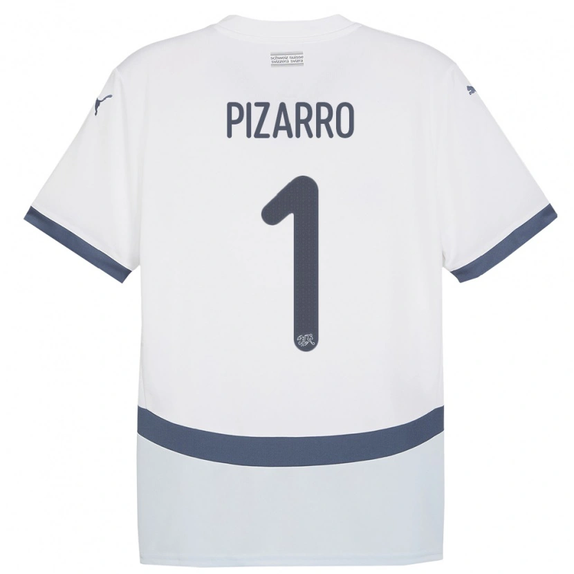 Danxen Hombre Camiseta Suiza Théodore Pizarro #1 Blanco 2ª Equipación 24-26 La Camisa México