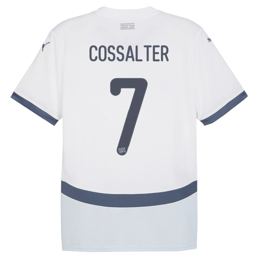 Danxen Hombre Camiseta Suiza Ivan Cossalter #7 Blanco 2ª Equipación 24-26 La Camisa México