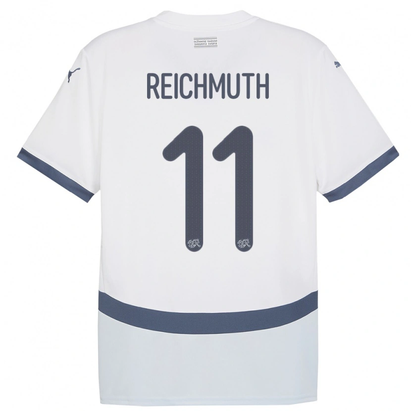 Danxen Hombre Camiseta Suiza Nils Reichmuth #11 Blanco 2ª Equipación 24-26 La Camisa México