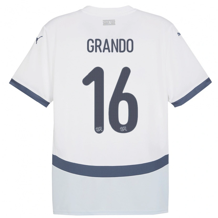 Danxen Hombre Camiseta Suiza Leon Grando #16 Blanco 2ª Equipación 24-26 La Camisa México