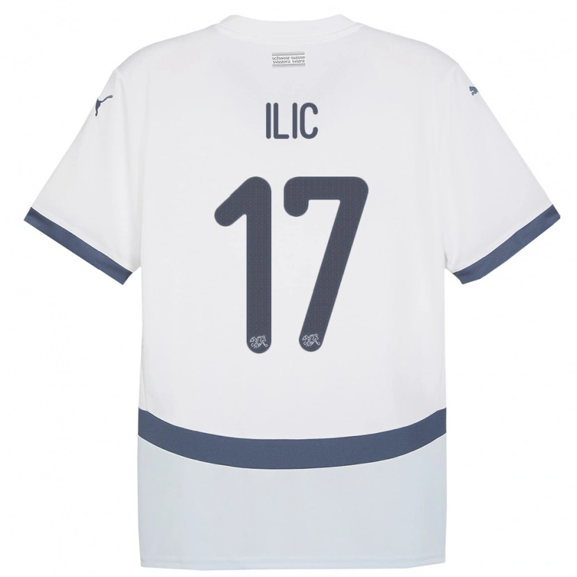 Danxen Hombre Camiseta Suiza Adam Ilic #17 Blanco 2ª Equipación 24-26 La Camisa México
