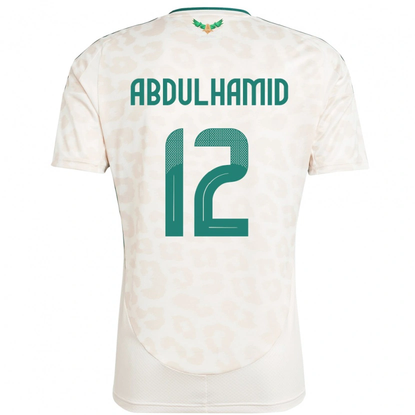 Danxen Hombre Camiseta Arabia Saudita Saud Abdulhamid #12 Blanco 2ª Equipación 24-26 La Camisa México