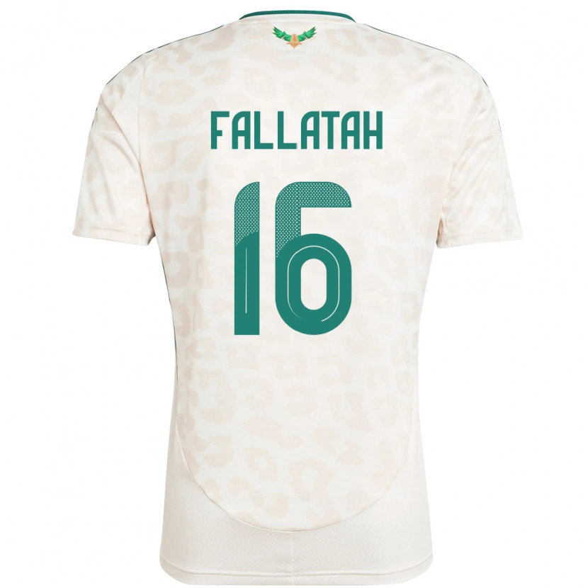 Danxen Hombre Camiseta Arabia Saudita Ayman Fallatah #16 Blanco 2ª Equipación 24-26 La Camisa México