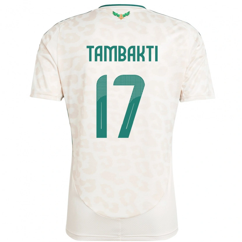 Danxen Hombre Camiseta Arabia Saudita Hassan Tambakti #17 Blanco 2ª Equipación 24-26 La Camisa México