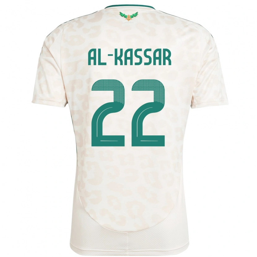Danxen Hombre Camiseta Arabia Saudita Ahmed Al-Kassar #22 Blanco 2ª Equipación 24-26 La Camisa México