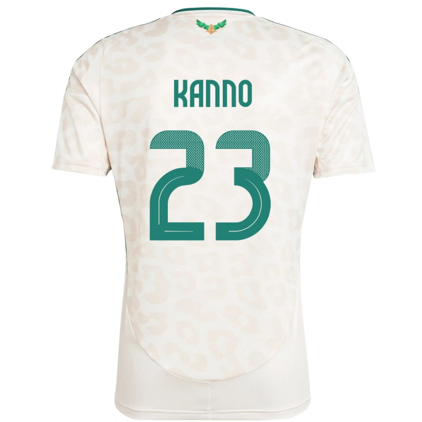 Danxen Hombre Camiseta Arabia Saudita Mohamed Kanno #23 Blanco 2ª Equipación 24-26 La Camisa México