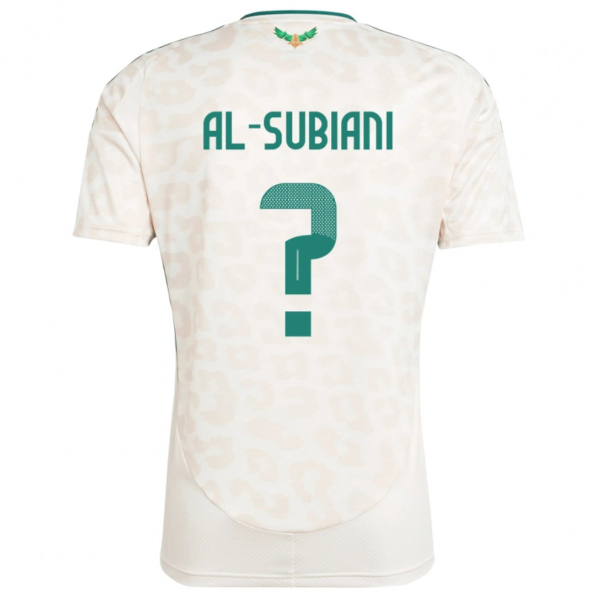 Danxen Hombre Camiseta Arabia Saudita Faisal Al-Subiani #0 Blanco 2ª Equipación 24-26 La Camisa México