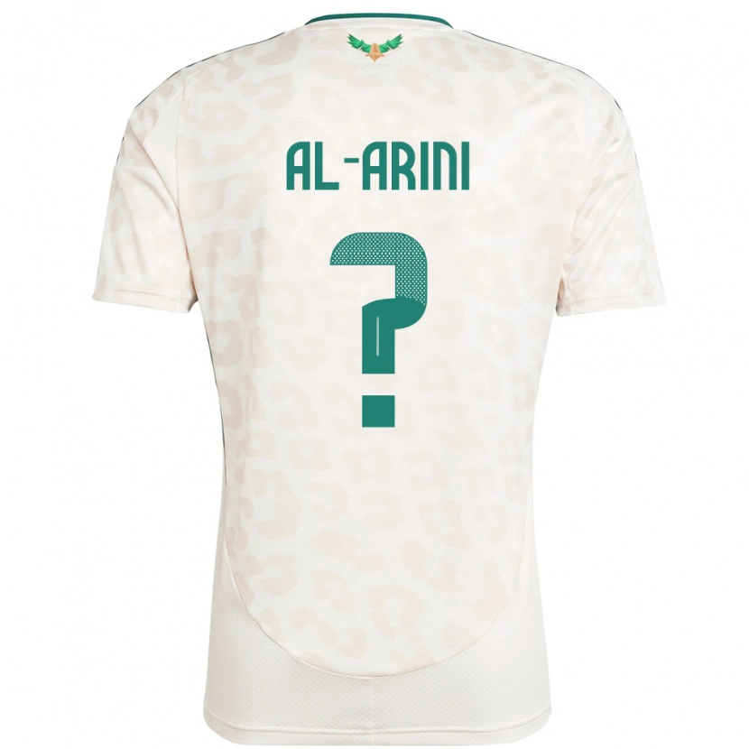 Danxen Hombre Camiseta Arabia Saudita Bassem Al-Arini #0 Blanco 2ª Equipación 24-26 La Camisa México