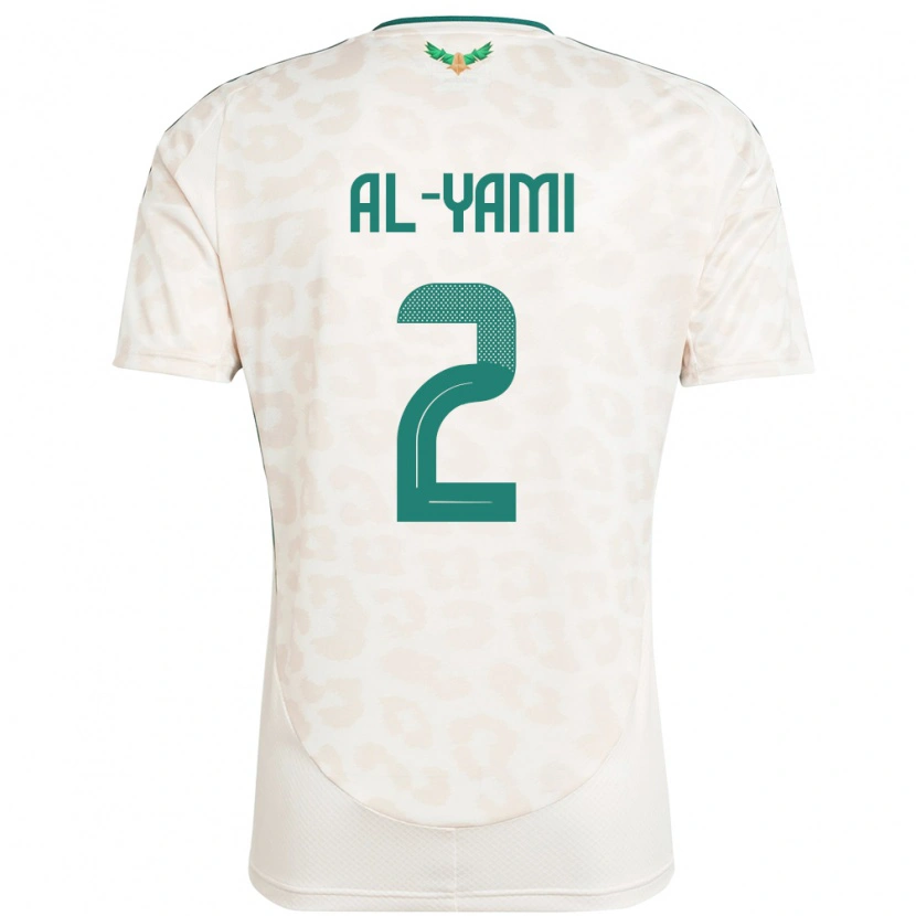 Danxen Hombre Camiseta Arabia Saudita Marwan Al-Yami #2 Blanco 2ª Equipación 24-26 La Camisa México