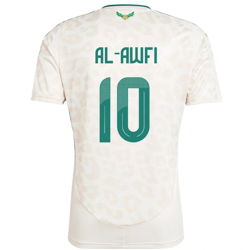 Danxen Hombre Camiseta Arabia Saudita Al-Walid Al-Awfi #10 Blanco 2ª Equipación 24-26 La Camisa México