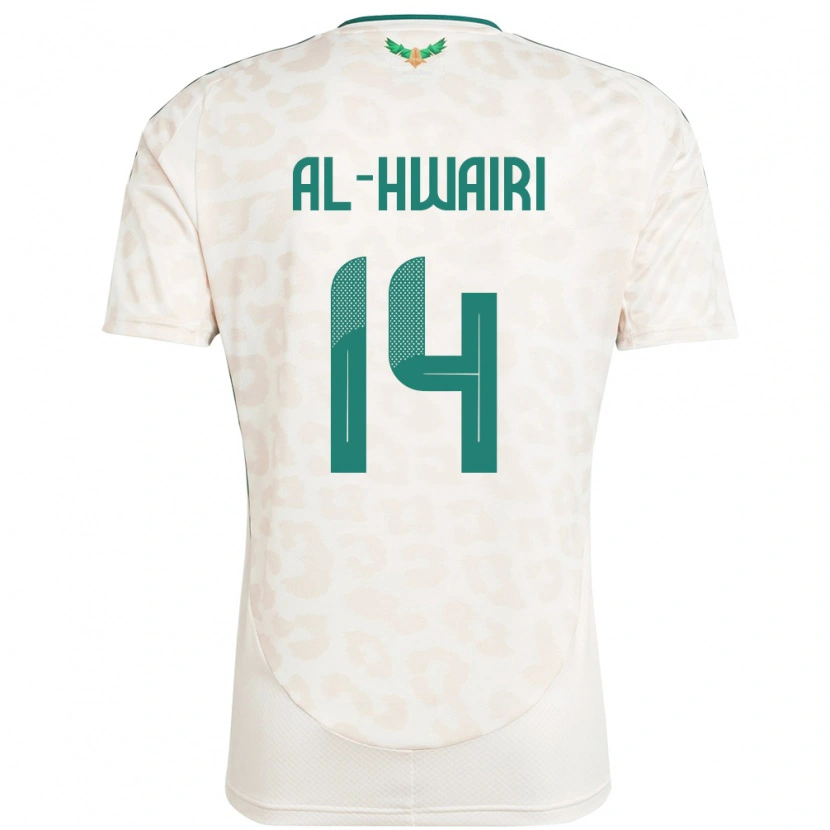 Danxen Hombre Camiseta Arabia Saudita Nawaf Al-Hwairi #14 Blanco 2ª Equipación 24-26 La Camisa México