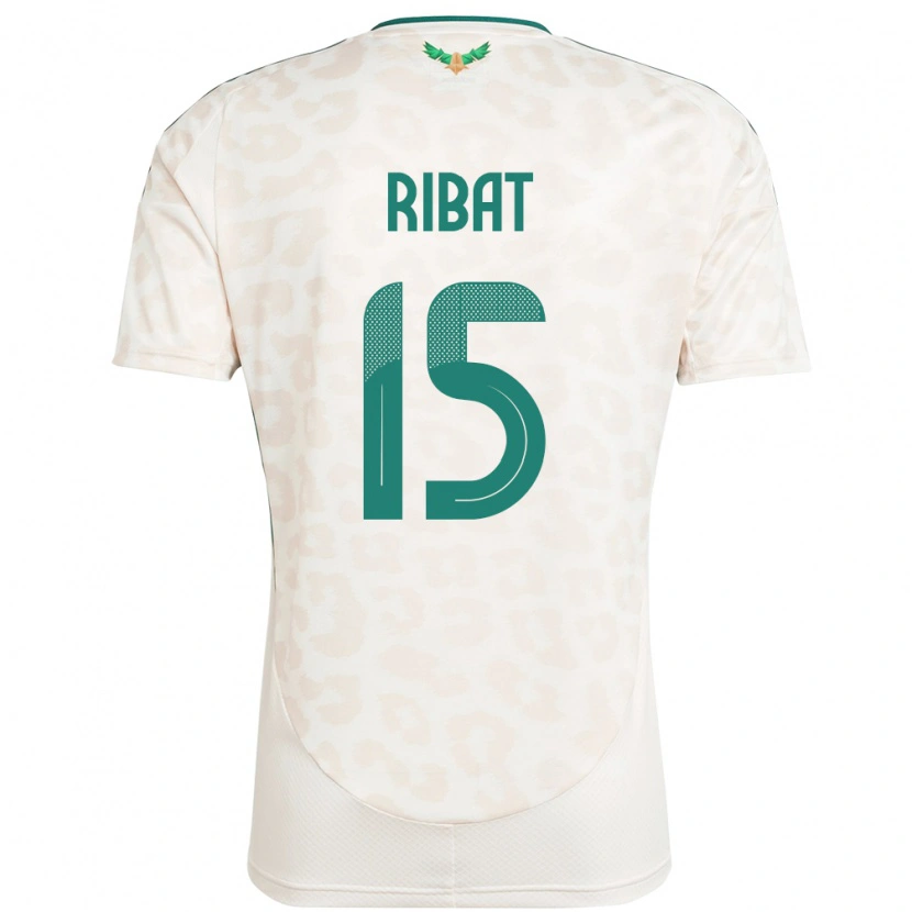 Danxen Hombre Camiseta Arabia Saudita Abdulaziz Ribat #15 Blanco 2ª Equipación 24-26 La Camisa México