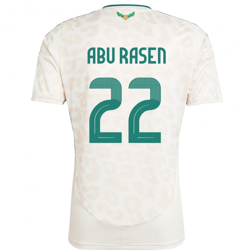 Danxen Hombre Camiseta Arabia Saudita Ahmad Abu Rasen #22 Blanco 2ª Equipación 24-26 La Camisa México