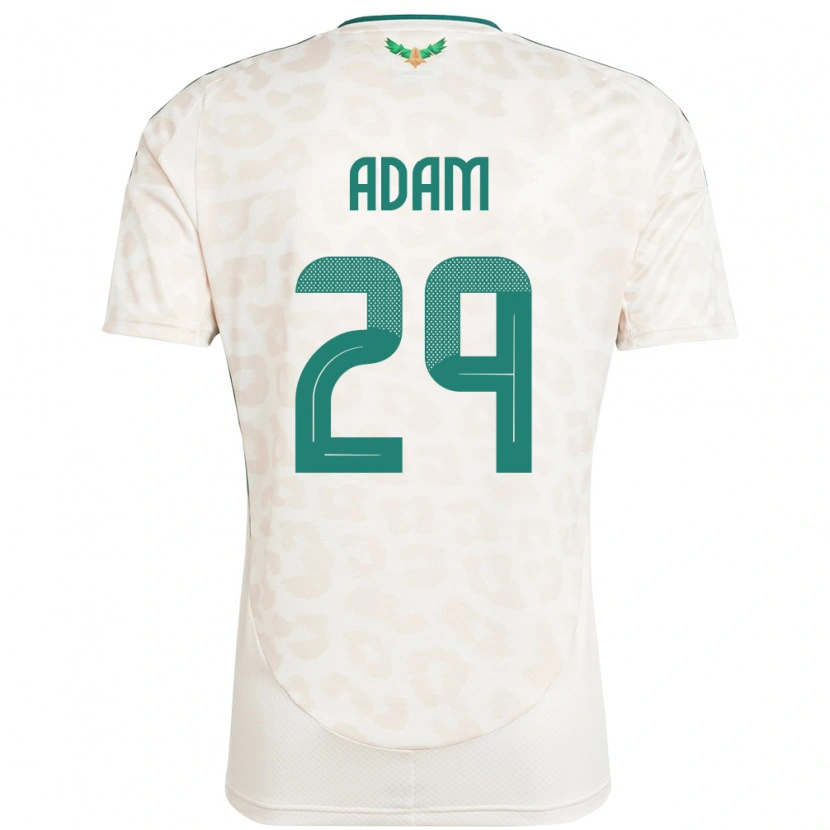 Danxen Hombre Camiseta Arabia Saudita Hamed Adam #29 Blanco 2ª Equipación 24-26 La Camisa México