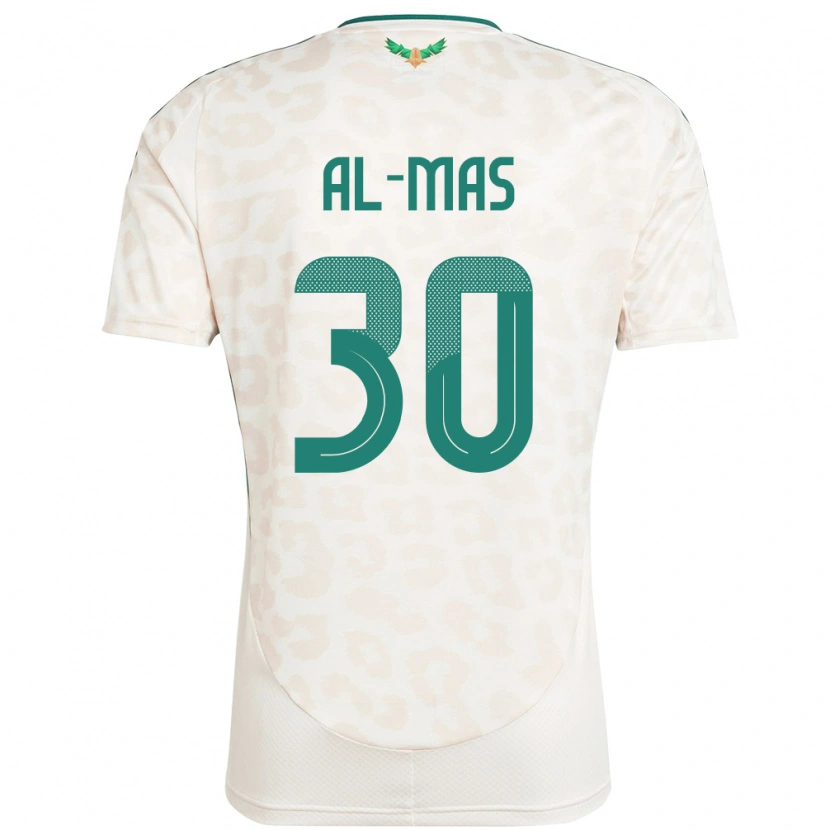 Danxen Hombre Camiseta Arabia Saudita Abdullah Al-Mas #30 Blanco 2ª Equipación 24-26 La Camisa México