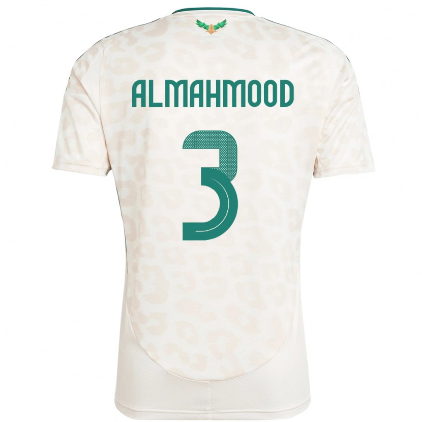 Danxen Hombre Camiseta Arabia Saudita Mohammed Almahmood #3 Blanco 2ª Equipación 24-26 La Camisa México