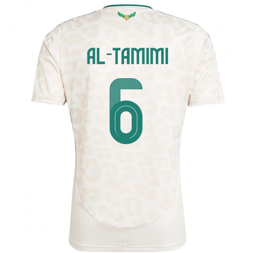 Danxen Hombre Camiseta Arabia Saudita Maryam Al Tamimi #6 Blanco 2ª Equipación 24-26 La Camisa México