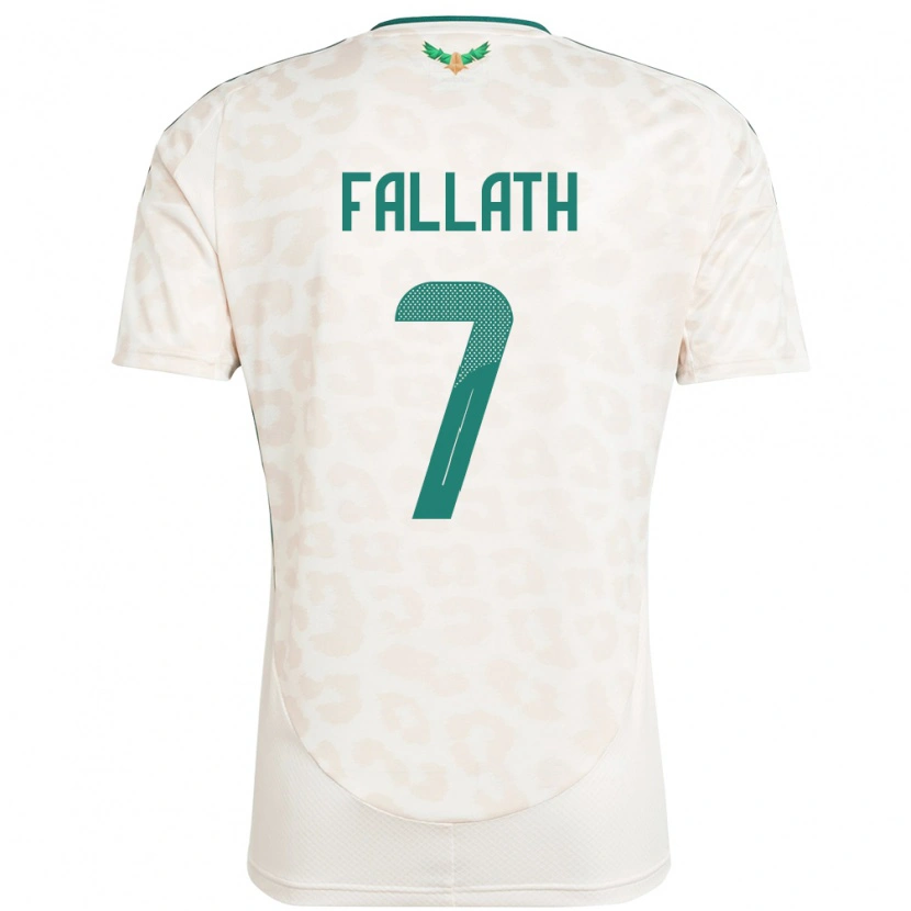 Danxen Hombre Camiseta Arabia Saudita Fahad Fallath #7 Blanco 2ª Equipación 24-26 La Camisa México