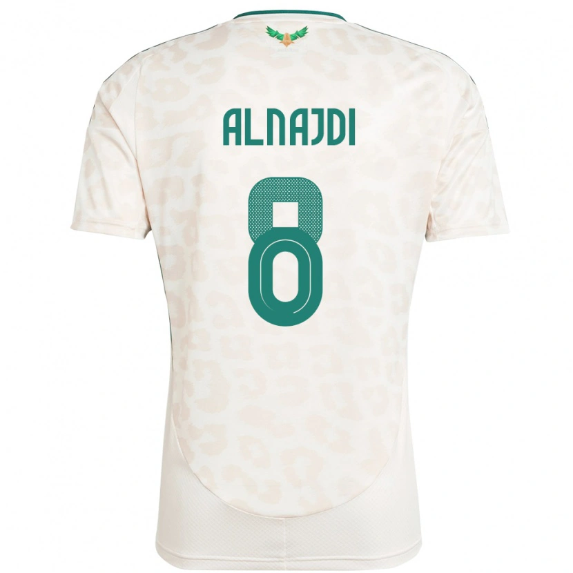 Danxen Hombre Camiseta Arabia Saudita Salem Alnajdi #8 Blanco 2ª Equipación 24-26 La Camisa México