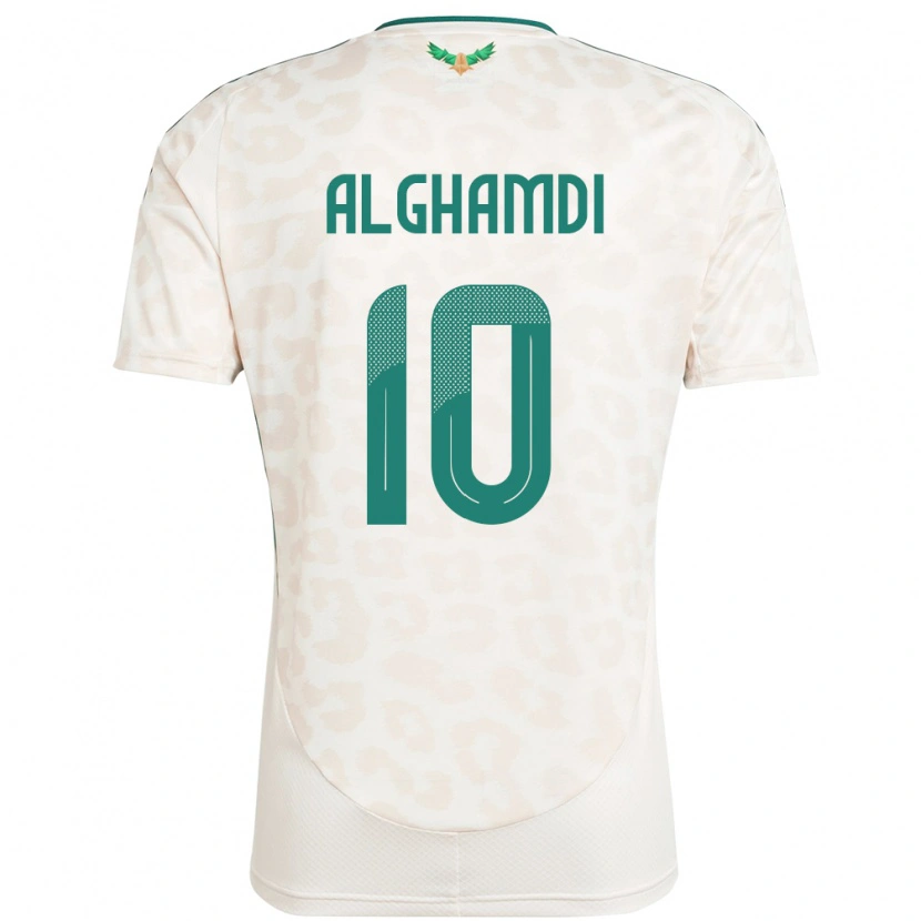 Danxen Hombre Camiseta Arabia Saudita Ahmad Alghamdi #10 Blanco 2ª Equipación 24-26 La Camisa México