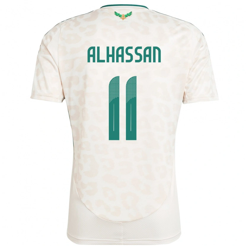 Danxen Hombre Camiseta Arabia Saudita Abbas Alhassan #11 Blanco 2ª Equipación 24-26 La Camisa México