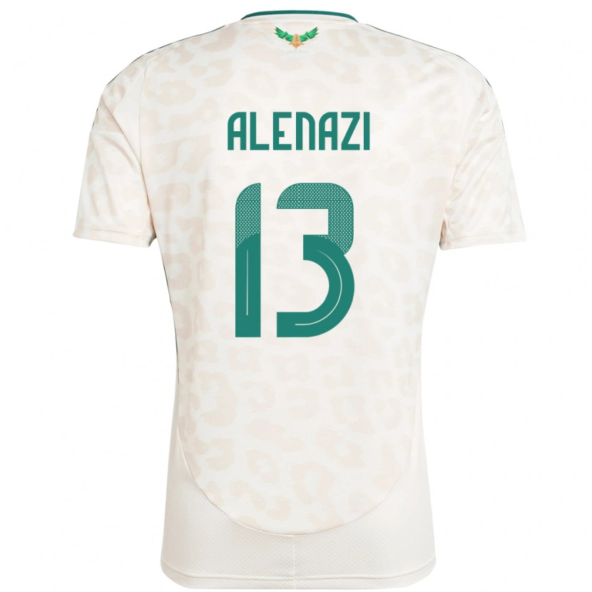 Danxen Hombre Camiseta Arabia Saudita Abdullah Alenazi #13 Blanco 2ª Equipación 24-26 La Camisa México