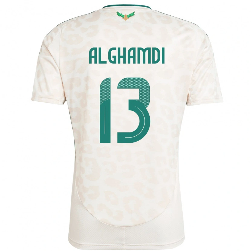 Danxen Hombre Camiseta Arabia Saudita Hazzaa Alghamdi #13 Blanco 2ª Equipación 24-26 La Camisa México