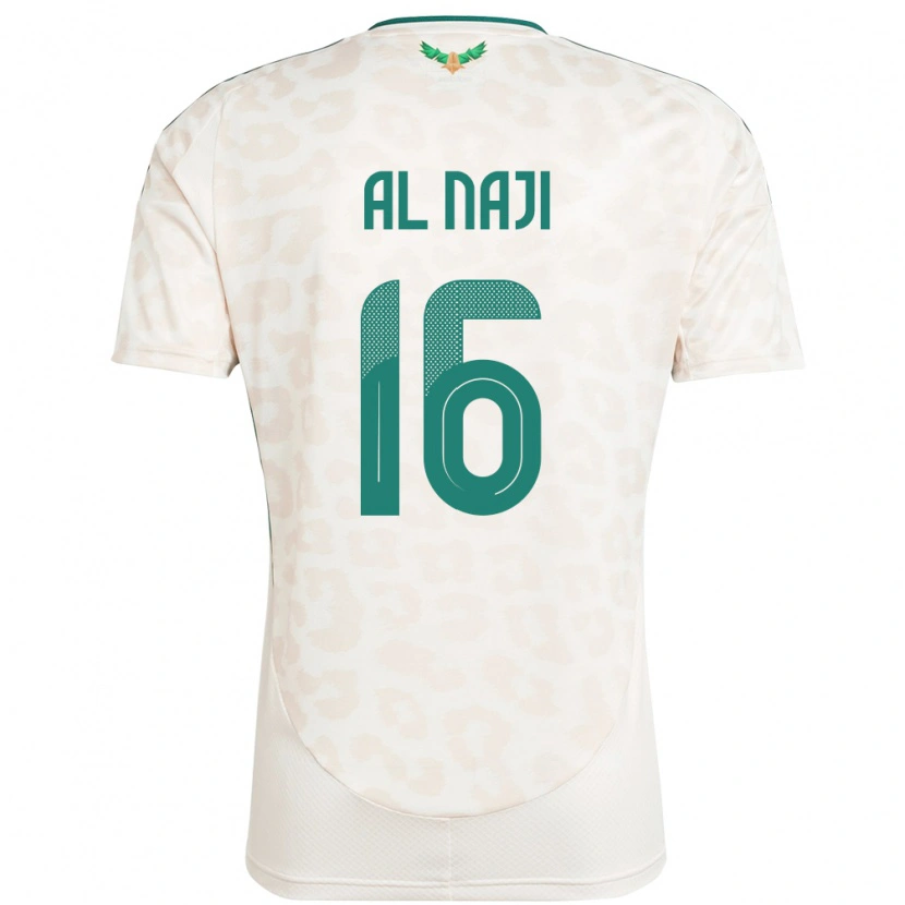 Danxen Hombre Camiseta Arabia Saudita Sami Al Naji #16 Blanco 2ª Equipación 24-26 La Camisa México