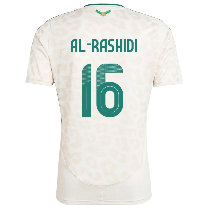 Danxen Hombre Camiseta Arabia Saudita Mohammed Al Rashidi #16 Blanco 2ª Equipación 24-26 La Camisa México