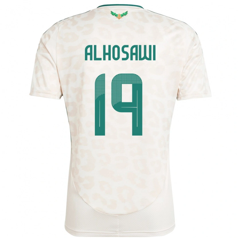 Danxen Hombre Camiseta Arabia Saudita Zakrei Alhosawi #19 Blanco 2ª Equipación 24-26 La Camisa México