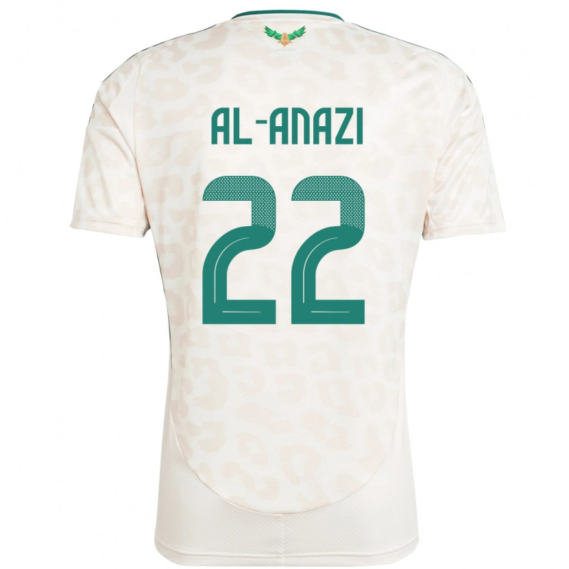 Danxen Hombre Camiseta Arabia Saudita Lama Al Anazi #22 Blanco 2ª Equipación 24-26 La Camisa México