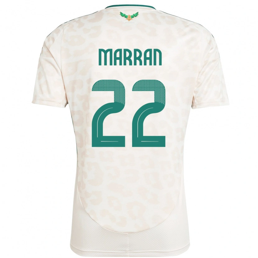 Danxen Hombre Camiseta Arabia Saudita Mohammed Marran #22 Blanco 2ª Equipación 24-26 La Camisa México