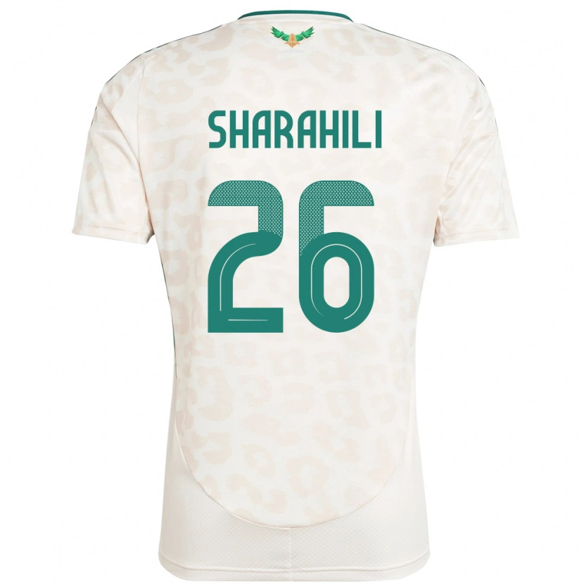 Danxen Hombre Camiseta Arabia Saudita Riyadh Sharahili #26 Blanco 2ª Equipación 24-26 La Camisa México