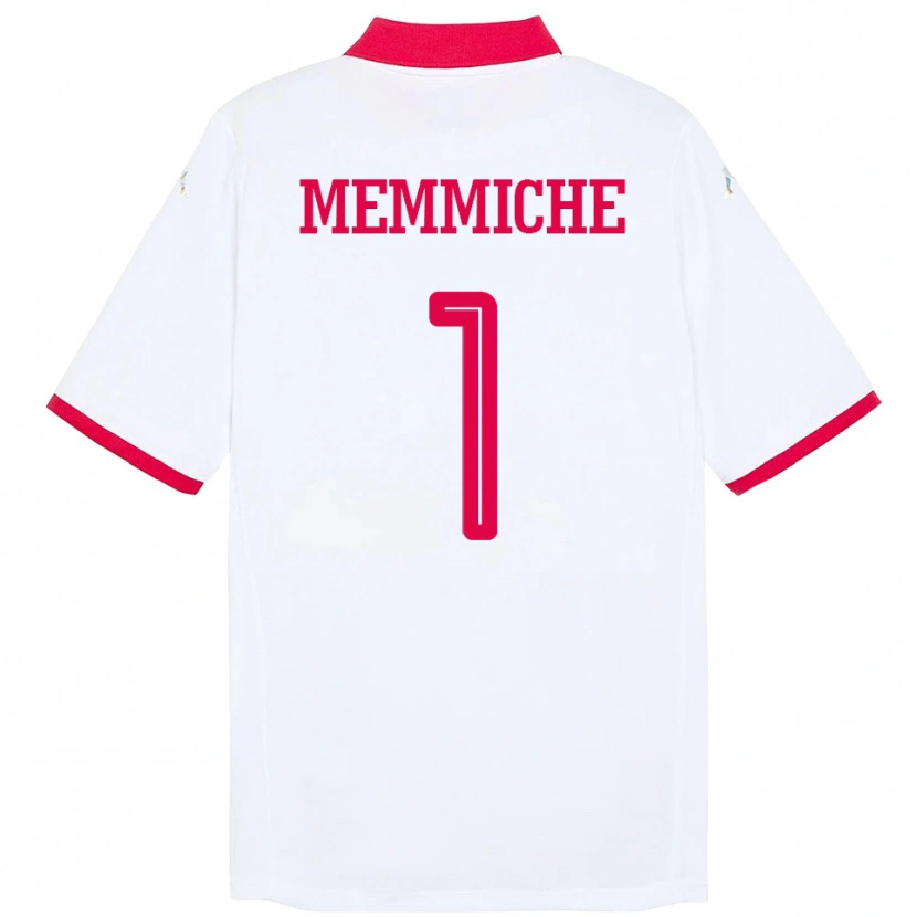 Danxen Hombre Camiseta Túnez Amanallah Memmiche #1 Blanco 2ª Equipación 24-26 La Camisa México