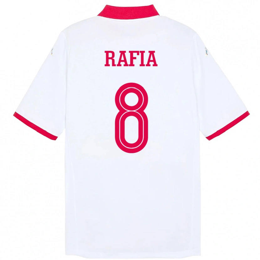 Danxen Hombre Camiseta Túnez Hamza Rafia #8 Blanco 2ª Equipación 24-26 La Camisa México