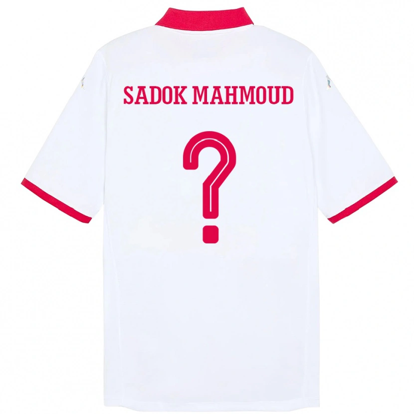 Danxen Hombre Camiseta Túnez Mohamed Sadok Mahmoud #0 Blanco 2ª Equipación 24-26 La Camisa México