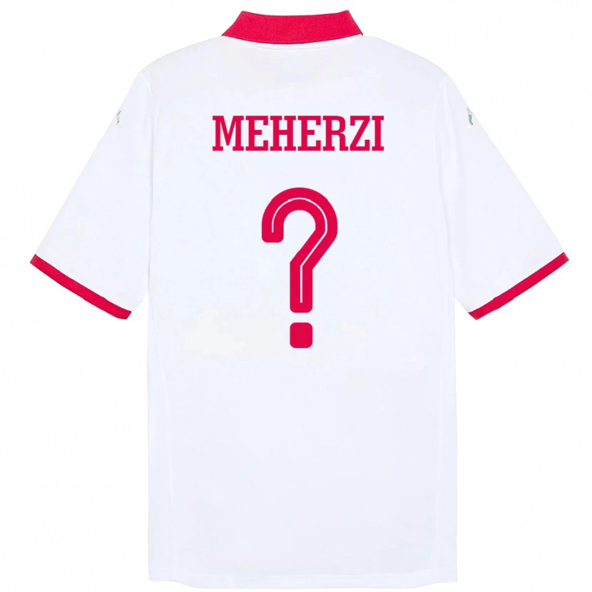 Danxen Hombre Camiseta Túnez Amenallah Meherzi #0 Blanco 2ª Equipación 24-26 La Camisa México