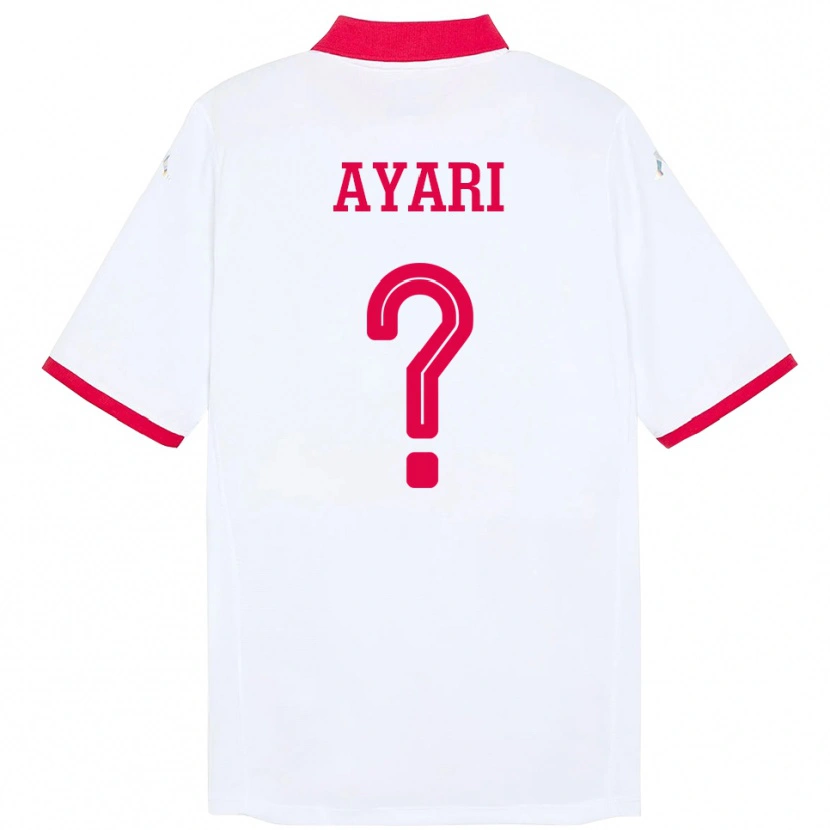 Danxen Hombre Camiseta Túnez Khalil Ayari #0 Blanco 2ª Equipación 24-26 La Camisa México