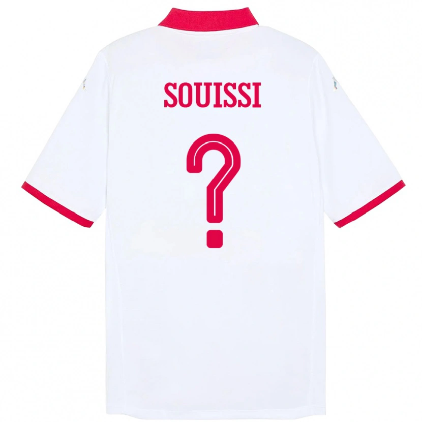 Danxen Hombre Camiseta Túnez Ibrahim Souissi #0 Blanco 2ª Equipación 24-26 La Camisa México