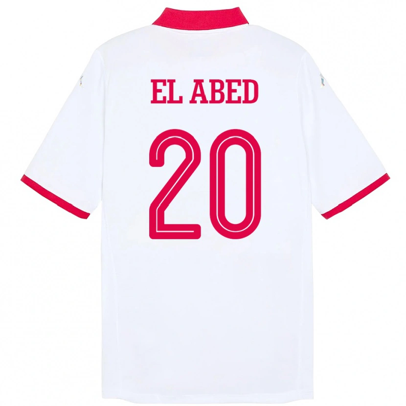 Danxen Hombre Camiseta Túnez Iyed El Abed #20 Blanco 2ª Equipación 24-26 La Camisa México