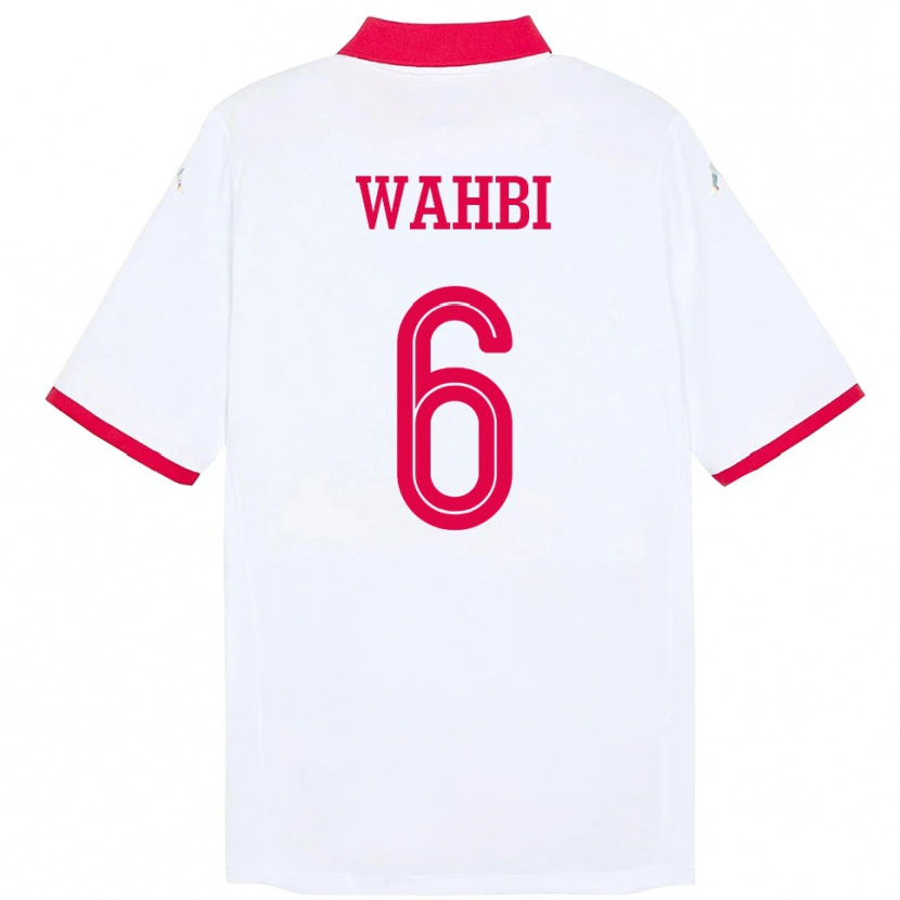 Danxen Hombre Camiseta Túnez Gaith Wahbi #6 Blanco 2ª Equipación 24-26 La Camisa México