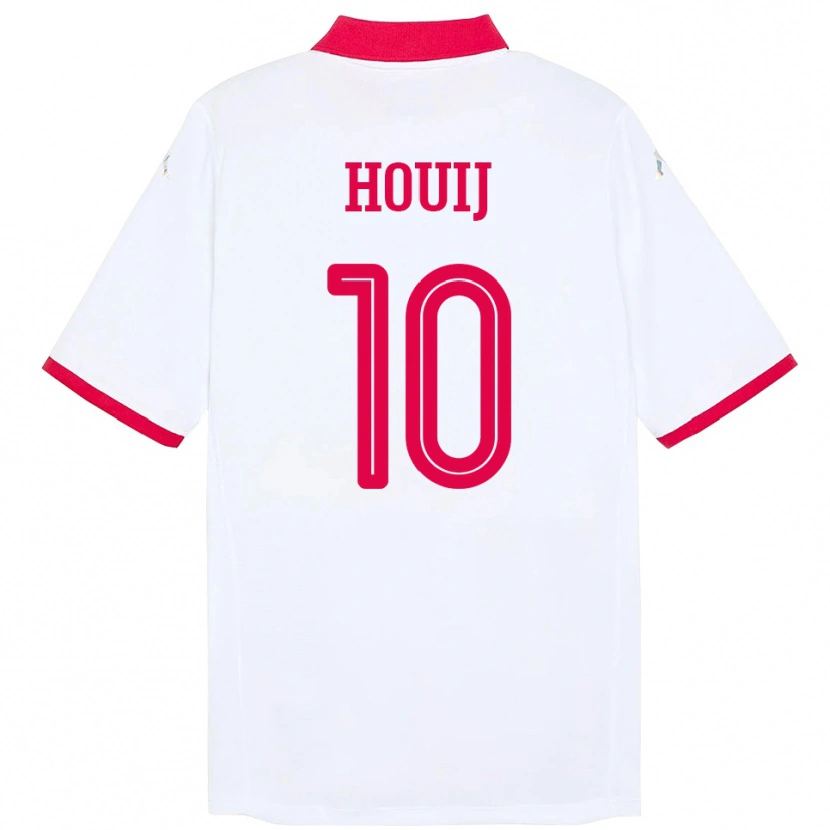 Danxen Hombre Camiseta Túnez Mariem Houij #10 Blanco 2ª Equipación 24-26 La Camisa México