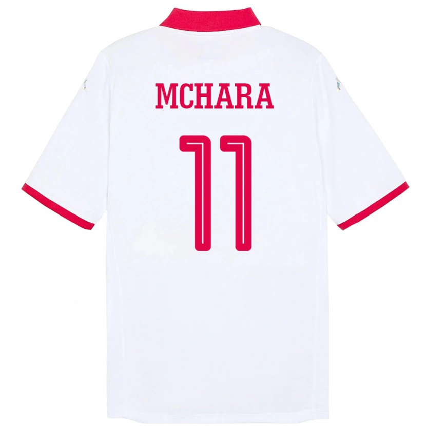 Danxen Hombre Camiseta Túnez Imen Mchara #11 Blanco 2ª Equipación 24-26 La Camisa México