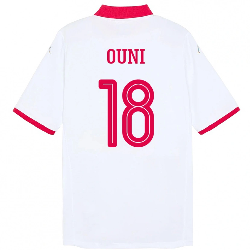 Danxen Hombre Camiseta Túnez Samia Ouni #18 Blanco 2ª Equipación 24-26 La Camisa México