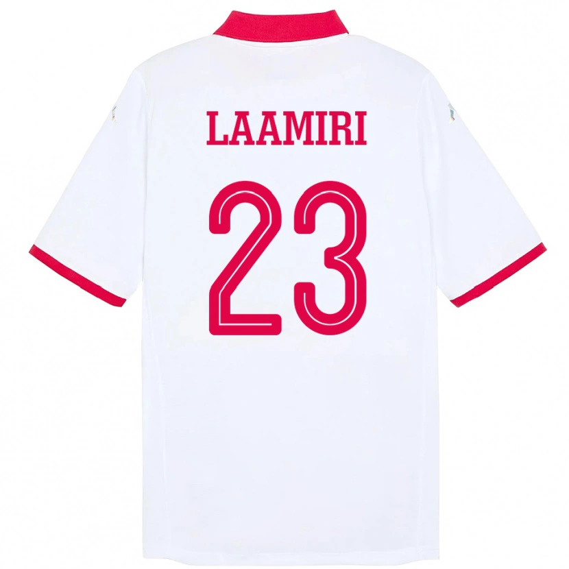 Danxen Hombre Camiseta Túnez Soumaya Laamiri #23 Blanco 2ª Equipación 24-26 La Camisa México