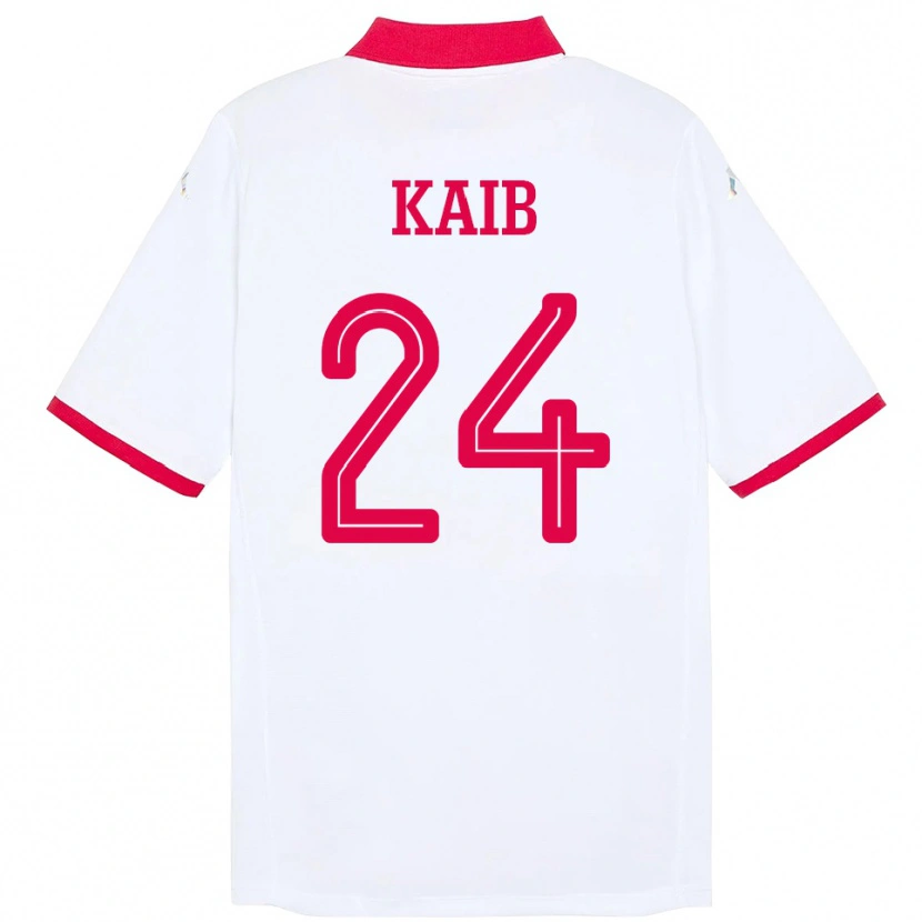 Danxen Hombre Camiseta Túnez Rami Kaib #24 Blanco 2ª Equipación 24-26 La Camisa México