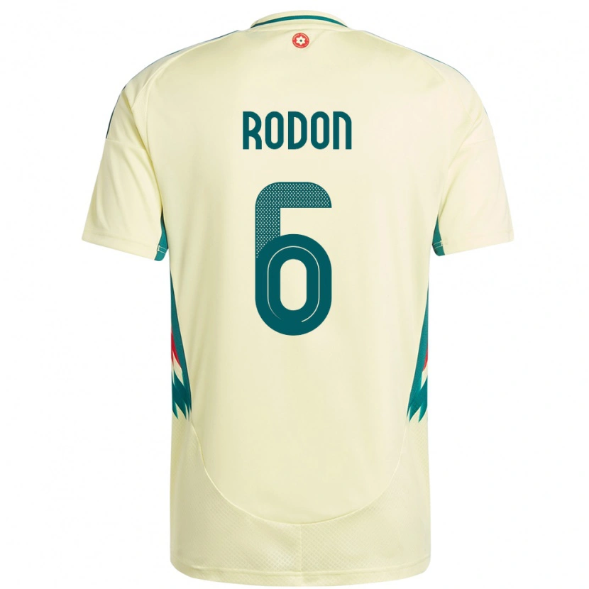 Danxen Hombre Camiseta Gales Joe Rodon #6 Beige Amarillo 2ª Equipación 24-26 La Camisa México