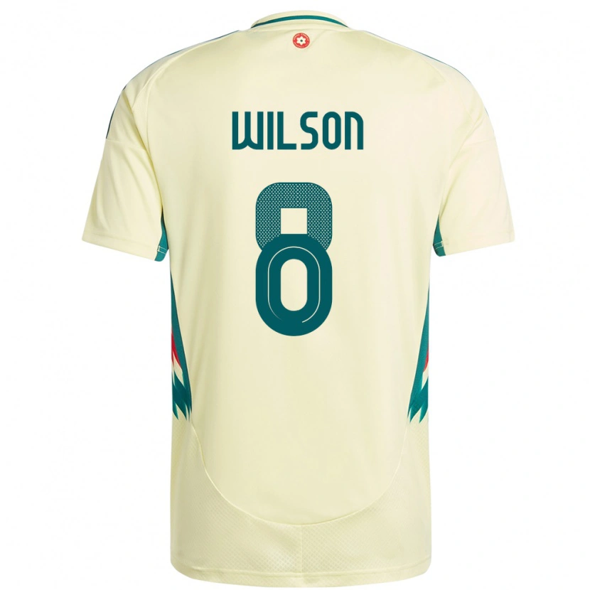 Danxen Hombre Camiseta Gales Harry Wilson #8 Beige Amarillo 2ª Equipación 24-26 La Camisa México