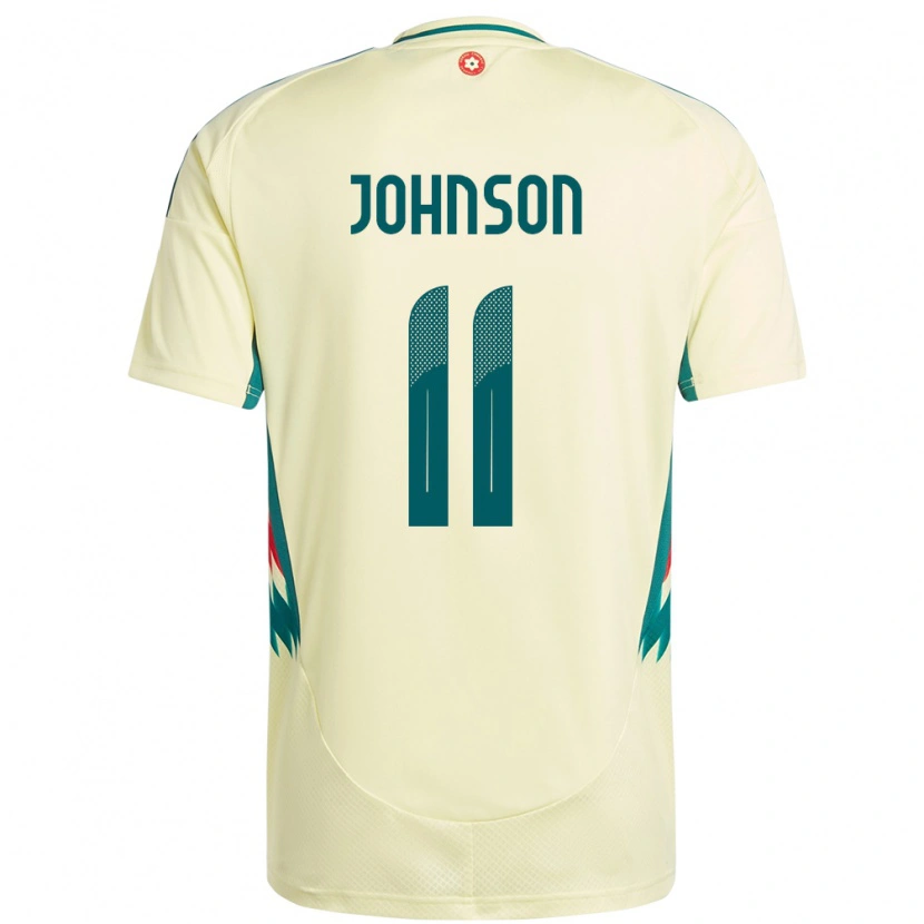 Danxen Hombre Camiseta Gales Brennan Johnson #11 Beige Amarillo 2ª Equipación 24-26 La Camisa México